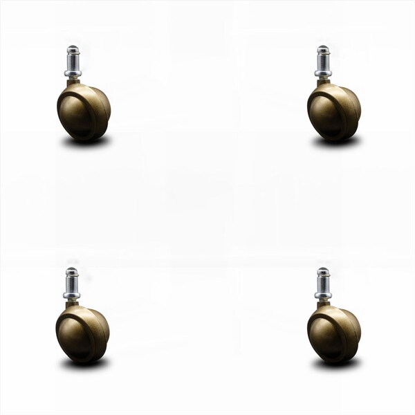 2 Inch Windsor Antique Ball Caster - 7/16 Inch Grip Ring Stem - SCC, 4PK